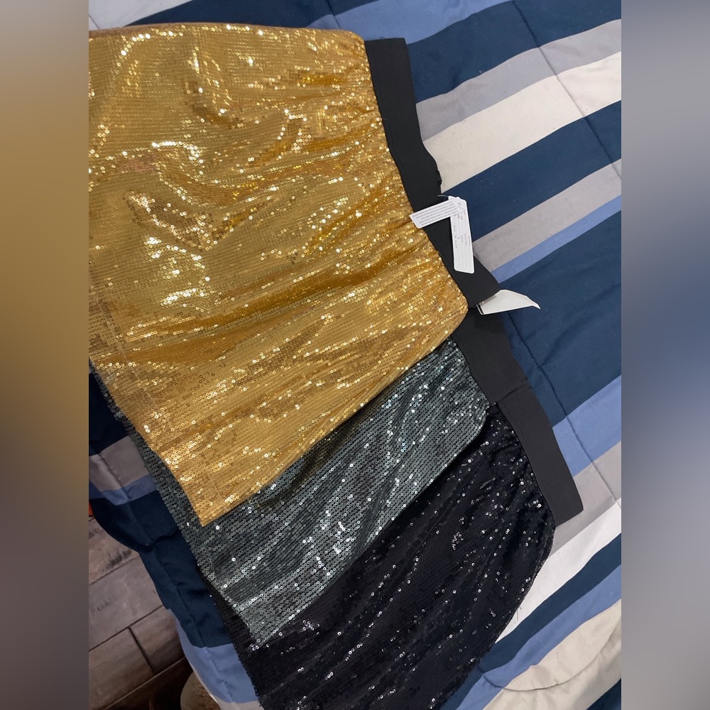 Shimmery skirts